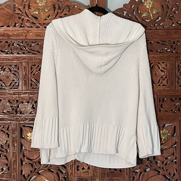 Faded Glory Women's Ivory Hooded Cardigan - Picture 15 of 16